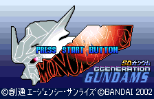 SD Gundam G-Generation - Mono-Eye Gundams Title Screen